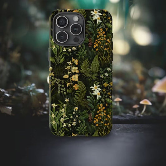 Dark Floral Layered Phone Case