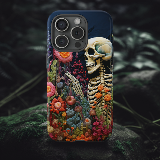 Skeleton in Bloom Phone Case